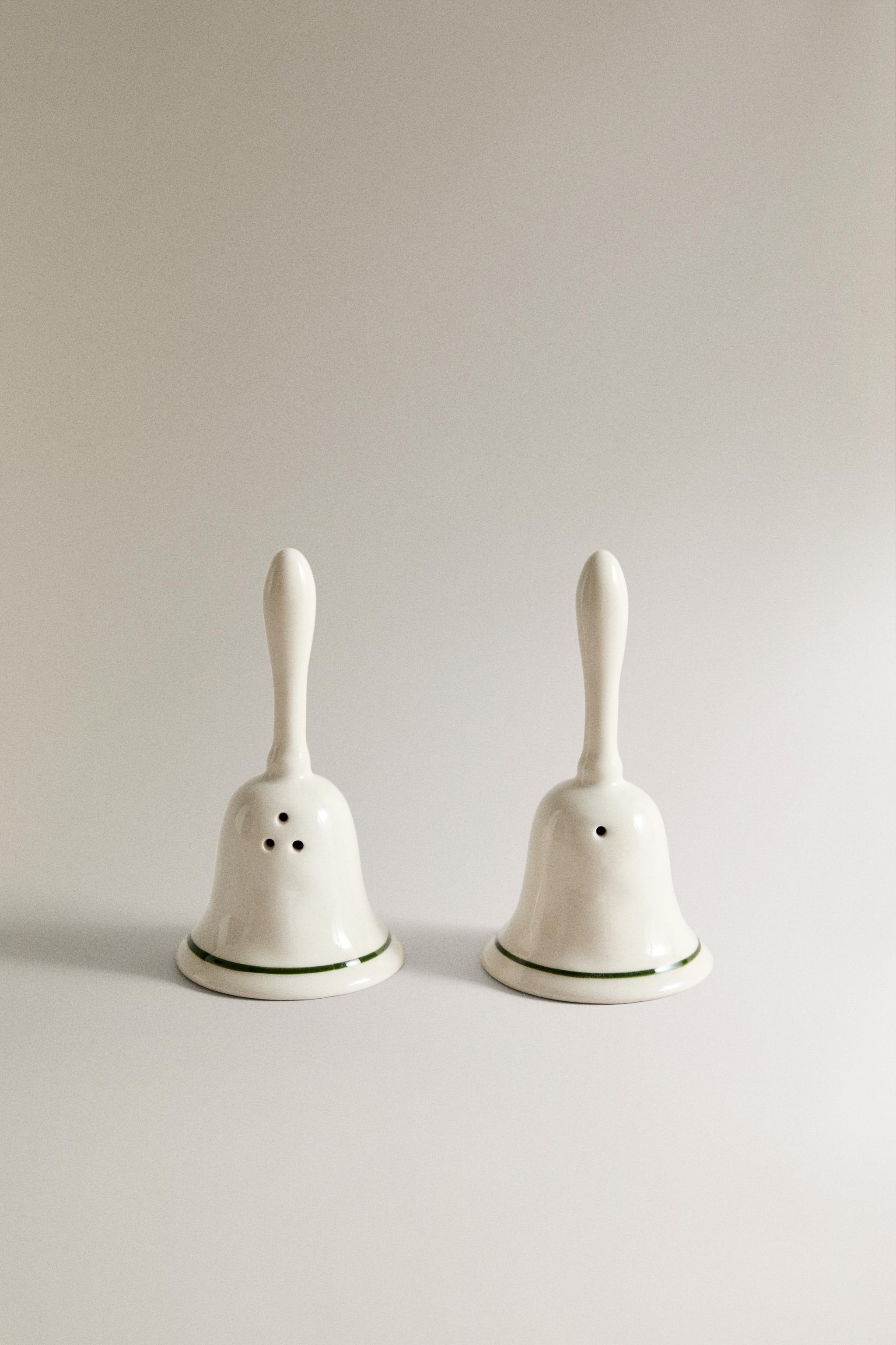 CHRISTMAS BELL SALT AND PEPPER SHAKER SET